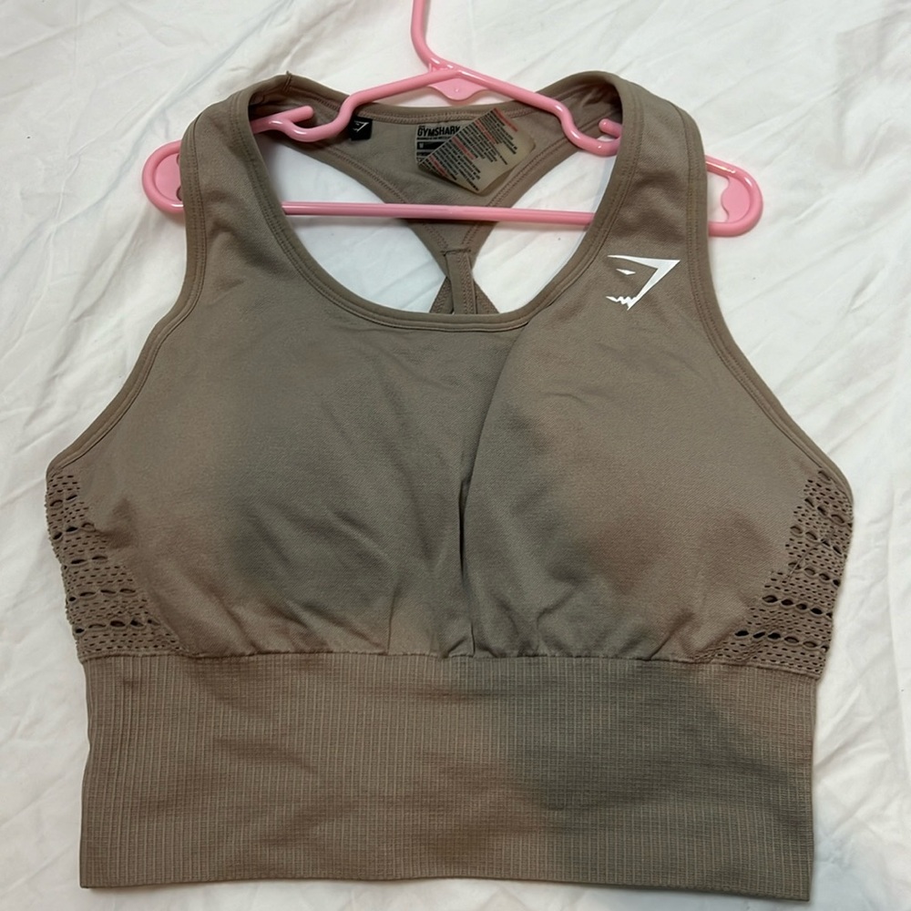 Tan Gymshark Sport Bra - Size M